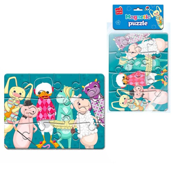 Гра розвиваюча пазли магнітні А5 &quot;Звірята&quot; Vladi Toys VT3301-01 Різнокольоровий (4820234764235)