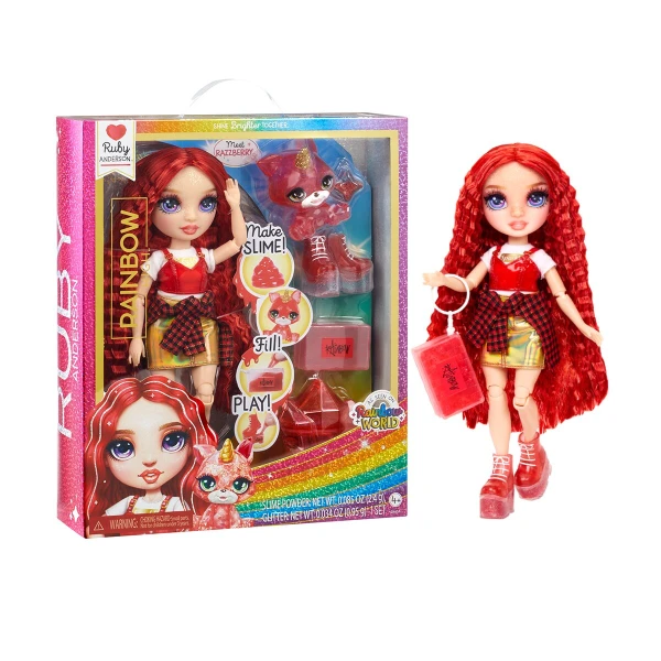 Игровой набор с куклой RAINBOW HIGH серии &quot;Classic&quot; - РУБИ со слаймом 120179 Разноцветный (6900007419963)