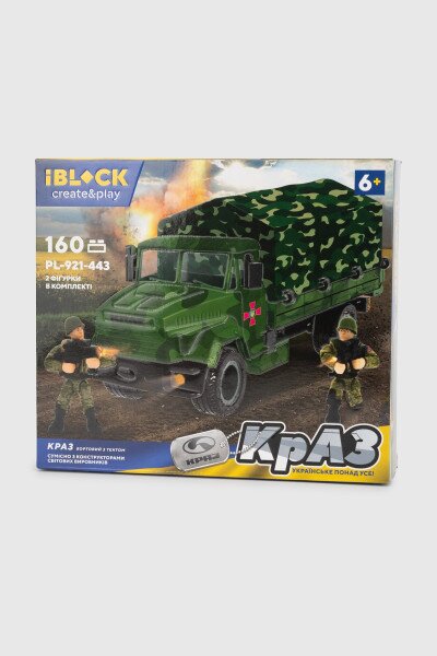 Игрушка конструктор Армия с тентом IBLOCK PL-921-443 Разноцветный (6904114538326)