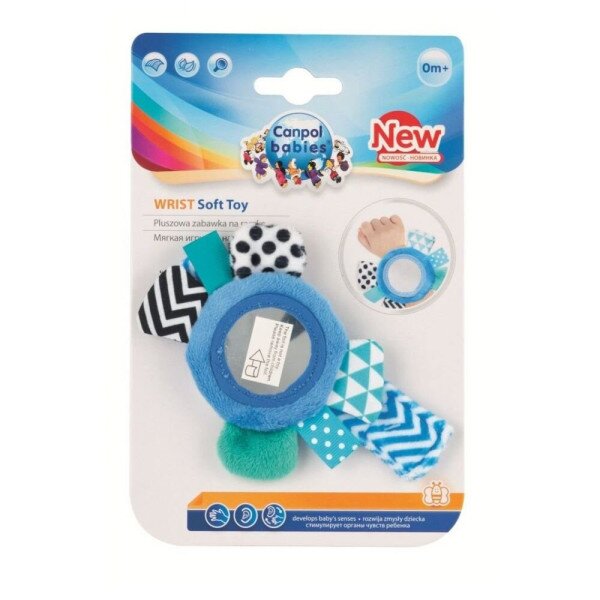 Игрушка плюшевая на руку с зеркалом 0+ Zig Zag Canpol 68/056_blu (5901691816534)