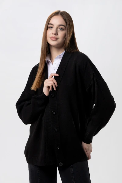 Кардиган с узором женский Park karon 214198 One Size Черный (2000989978886D)
