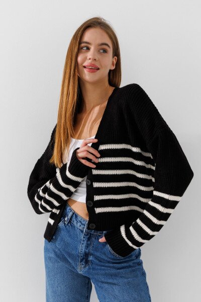 Кардиган з візерунком жіночий Park karon 8023 One Size Чорний