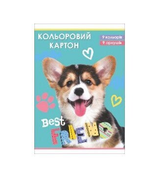 Картон цветной 11В-017 9 листов