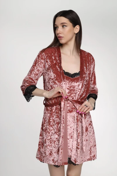 Халат женский Barwa 0251 2XL Пудровый (2000903883548А)