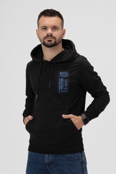 Худи с принтом мужской Hope HP858 M Черный (2000990006653D)