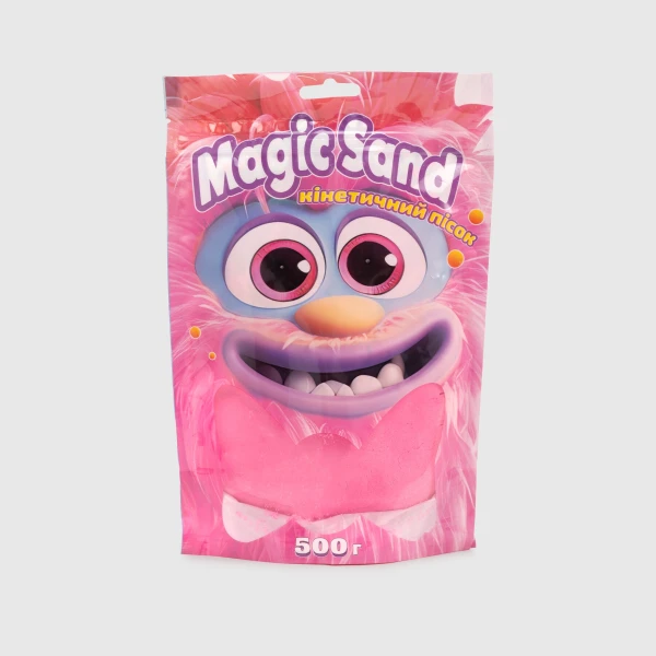 Купить Кинетический песок "Magic sand в пакете" STRATEG 39403-8 Розовый (4823113865214) Артикул: 4823113865214 Фото №1