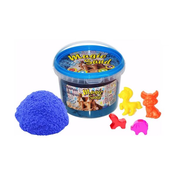 Кінетичний пісок Strateg Magic Sand у відрі 500 г 371-2 Блакитний