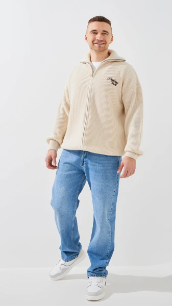 Купить Кофта однотонная мужская GENUA G01209-0002 S Молочный Артикул: 2000999471940 Фото №4