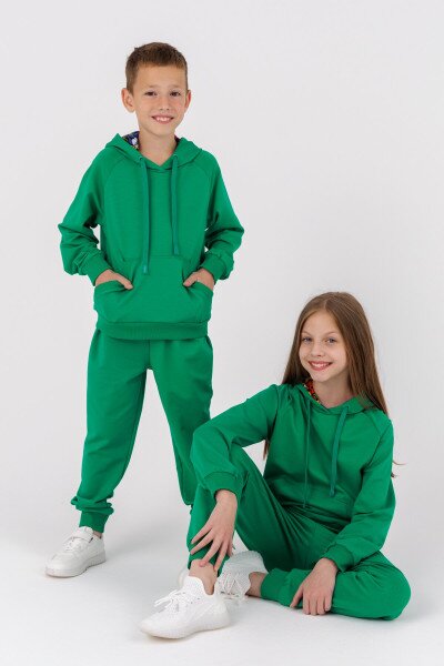 Костюм худи+штаны детский Dinomin DM2401 116 см Зеленый (2000990557780D)