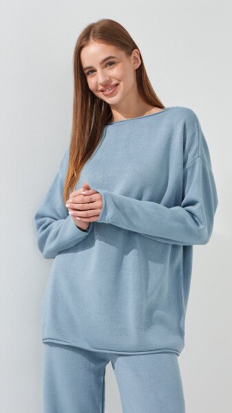 Купить Костюм однотонный женский Park karon 10801 One Size Серо-голубой Артикул: 2000999168109 Фото №3