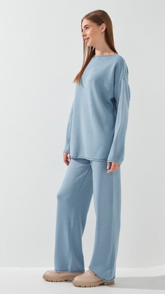 Купить Костюм однотонный женский Park karon 10801 One Size Серо-голубой Артикул: 2000999168109 Фото №4