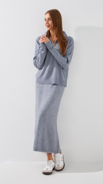 Купить Костюм однотонный женский T321 One Size Серый Артикул: 2000999184291 Фото №2