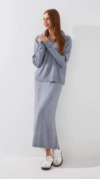 Купити Костюм однотонний жіночий T321 One Size Сірий Артикул: 2000999184291 Фото №2