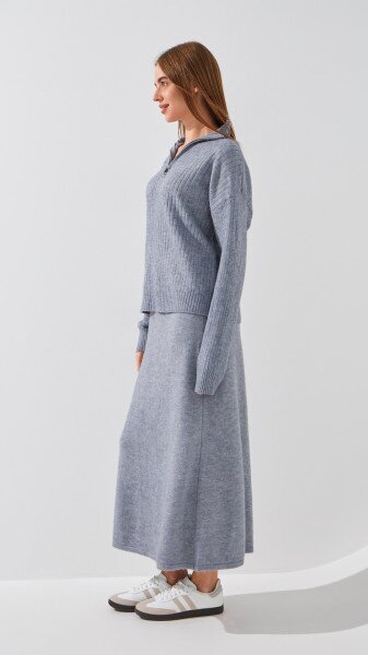 Купить Костюм однотонный женский T321 One Size Серый Артикул: 2000999184291 Фото №3