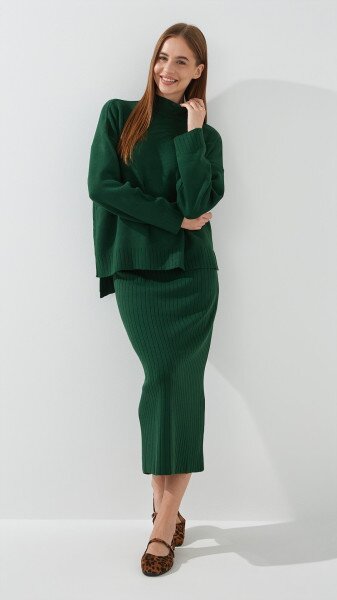 Купить Костюм однотонный женский Park karon 10270 One Size Темно-зеленый Артикул: 2000990151506 Фото №3