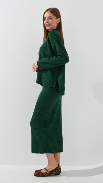 Купить Костюм однотонный женский Park karon 10270 One Size Темно-зеленый Артикул: 2000990151506 Фото №4