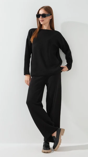 Купити Костюм однотонний жіночий Park karon 10801 One Size Чорний Артикул: 2000990622693 Фото №3