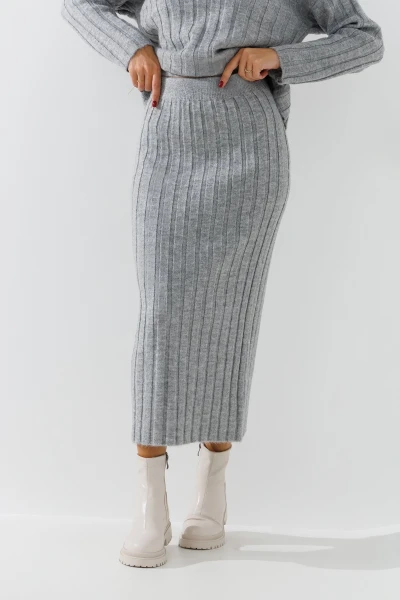 Купити Костюм однотонний жіночий Park karon 8406 One Size Сірий Артикул: 2000990782359 Фото №3