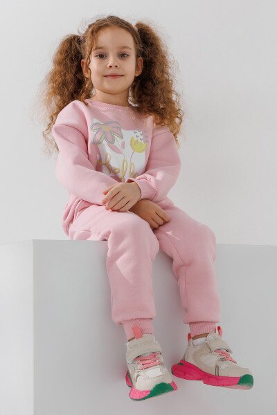 Костюм свитшот+штаны для девочки First Kids 50 92 см Розовый