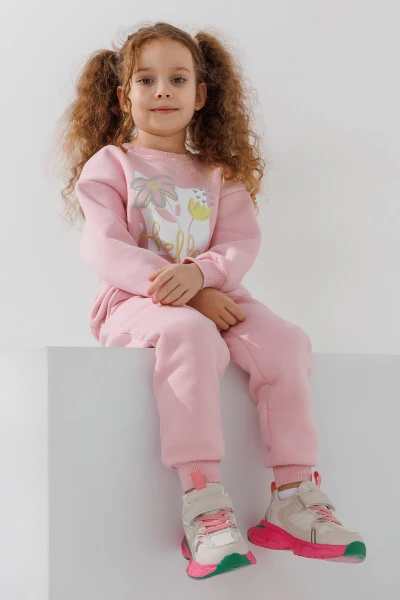 Костюм свитшот+штаны для девочки First Kids 50 92 см Розовый