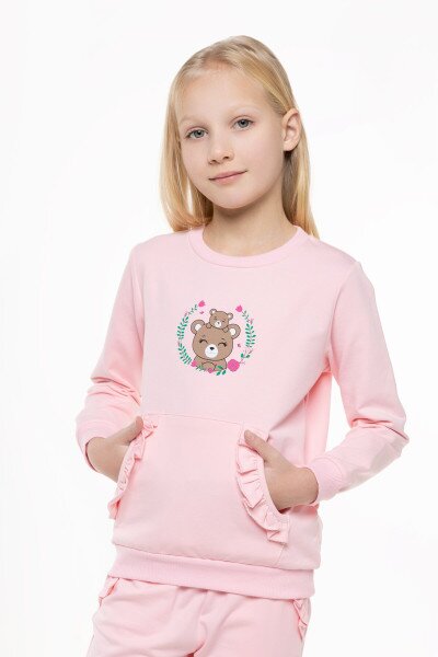 Костюми для дiвчинки (світшот+штани) Pop Fashion 7260 92 см Рожевий (2000990158437D)(SC)