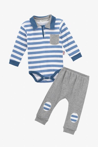 Костюм боди+штаны для мальчика Mini Papi 2977 68 см Голубой