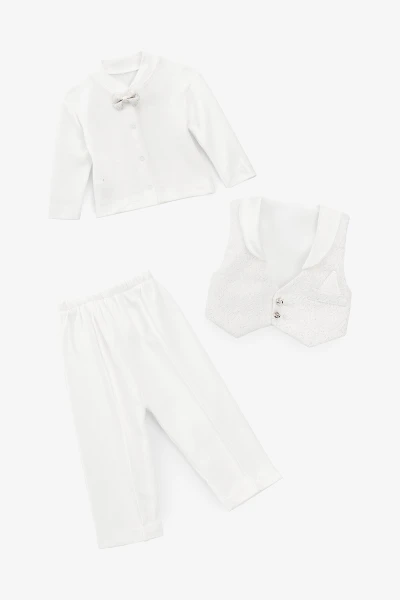Костюм праздничный для мальчика Mini Papi 0215 56 см Молочный