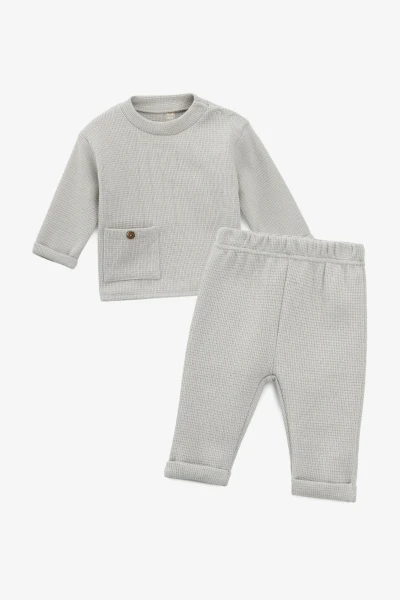 Купити Костюм реглан+штани для хлопчика Baby Life B-912 62 см Сірий Артикул: 2000990978219 Фото №1