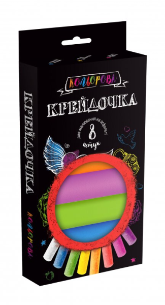 Крейда кольорова &quot;Крейдочка&quot; KRD-02-02U 8 кольорів