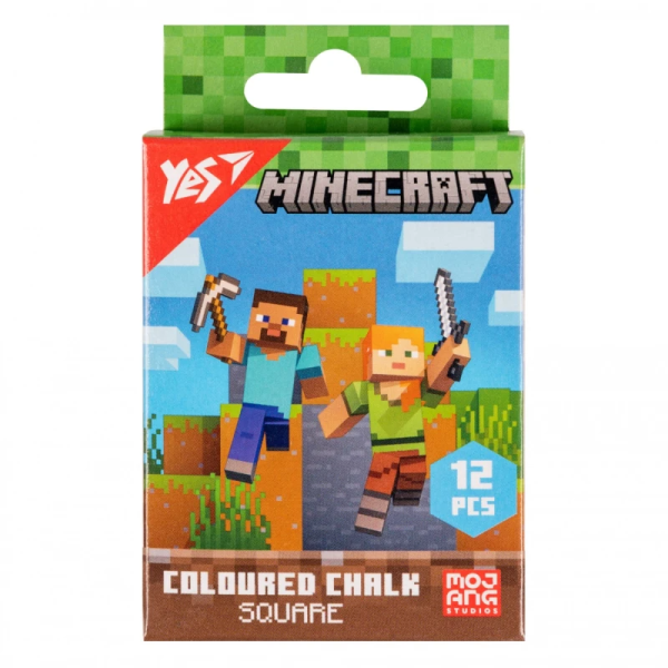 Купить Мелки цветные "Minecraft" YES 400483 12 цветов Разноцветный Артикул: 4823094004831 Фото №2