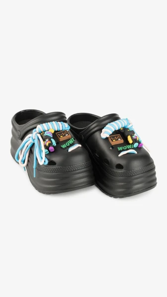Купить Кроксы женские 9328-1 40-41 Черный Артикул: 2000990979759