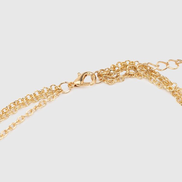 Купить Кулон на цепочке 236315 Тризуб и камушек Золотой (2000990238788А) Артикул: 2000990238788 Фото №3