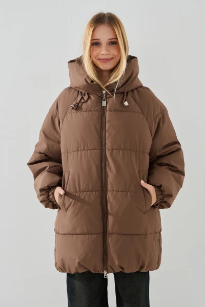 Куртка для девочки 3958 146 см Кофейный