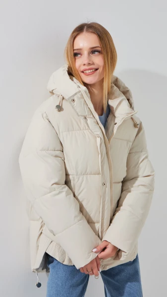 Купить Куртка для девочки Snowgenius 5881 140 см Молочный Артикул: 2000999146411 Фото №1