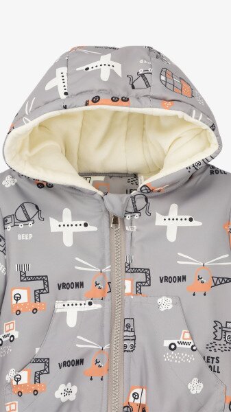 Купити Куртка для хлопчика Karlomico 68 86 см Сірий Артикул: 2000999202216 Фото №3