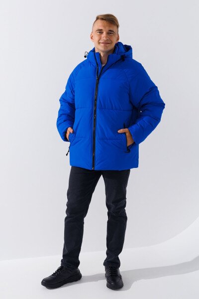 Купить Куртка однотонная мужская 8088 S Электрик (2000990694638W) Артикул: 2000990694638 Фото №2