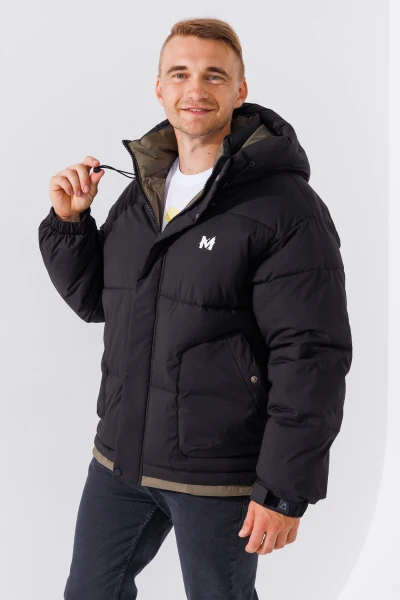Куртка однотонная мужская 9902 2XL Черный (2000990543448W)
