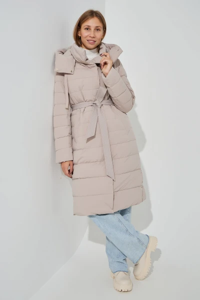 Купити Куртка однотонна жіноча Towmy 2373 2XL Бежевий Артикул: 2000990654052 Фото №1