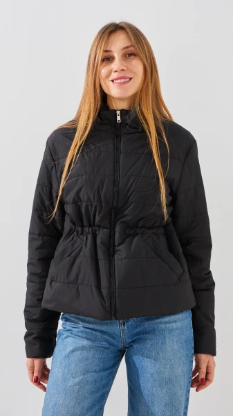 Купить Куртка однотонная женская GENUA G01116-0004 2XL Черный Артикул: 2000999415838 Фото №1