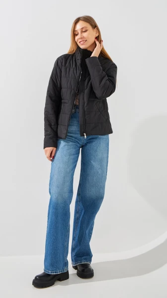 Купить Куртка однотонная женская GENUA G01116-0004 2XL Черный Артикул: 2000999415838 Фото №2