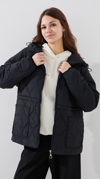 Купить Куртка однотонная женская LAWA WBC02487 XS Черный Артикул: 2000999466656 Фото №1