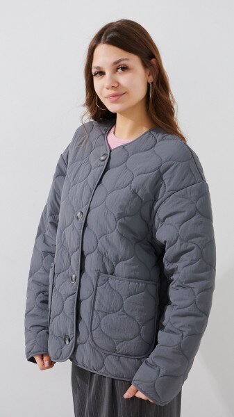 Купить Куртка однотонная женская LAWA WBC02500 XS Серый Артикул: 2000999470721 Фото №4