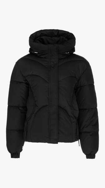 Куртка однотонная женская On me 9016 S Черный