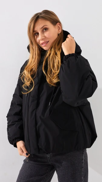 Купить Куртка однотонная женская On me TM-BF-C228 S Черный Артикул: 2000999155192 Фото №3