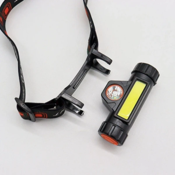 Купити Ліхтарик налобний на USB BL-8101 Чорний Артикул: 2000999467950 Фото №2