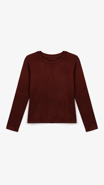 Лонгслів однотонний жіночий Bclothing 8837 S Бордовий