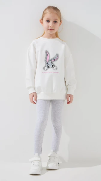 Купить Лосины однотонные для девочки Happy Kids 27 92 см Светло-серый Артикул: 2000999432866 Фото №2