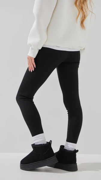 Купить Лосины однотонные для девочки Lizi SY320 146 см Черный Артикул: 2000999365706 Фото №4