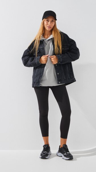 Купить Лосины трикотажные однотонные женские SL 254 42 Черный Артикул: 2000999214585 Фото №1
