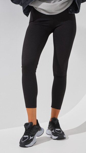 Купить Лосины трикотажные однотонные женские SL 254 42 Черный Артикул: 2000999214585 Фото №2